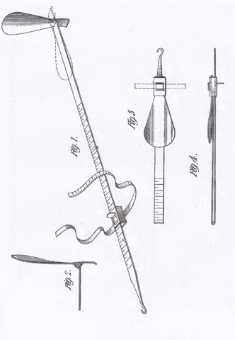 American buttonhook patent drawings