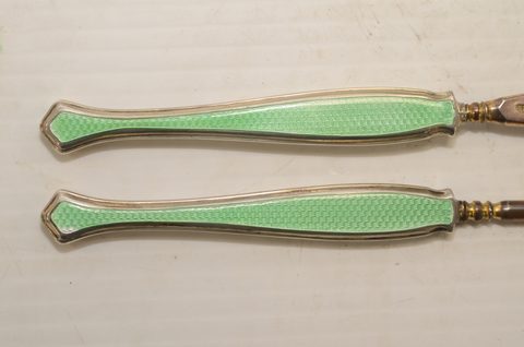 Seven sets of matching button hooks and shoehorns