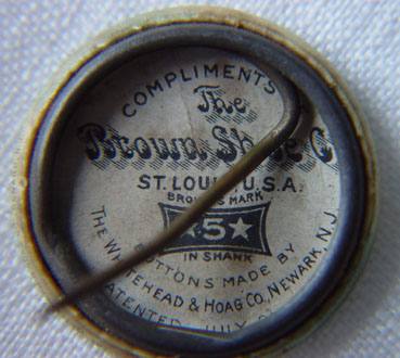 Whitehead Hoag Shoe Pinback bck