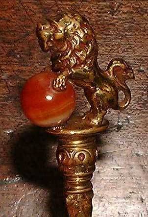 Lion orange ball detail 4.25in
