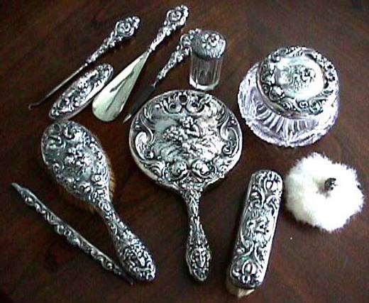 Unger Bros 11 pc set Loves Dream 925 Pat Feb 10 1903