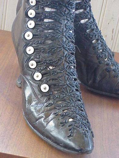 Beaded shoes closeup