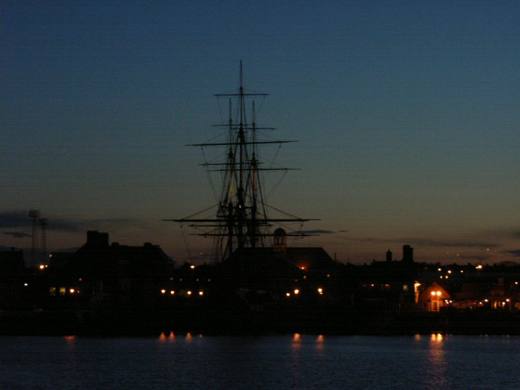 Hartlepool harbour setting for Exhibition 2008