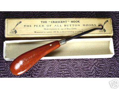 Crescent Button Hook by J L Sommer Company