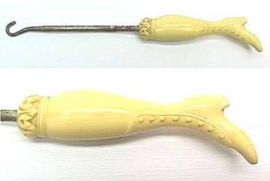 Figural Cream leg 6.75in