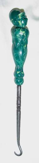 Figural Leg Marbled Green