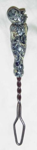 Figural Leg Marbled Grey