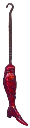 Figural Red Shoe almost 6in transp