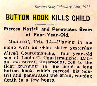 Buttonhook Death TS Feb 14 1921