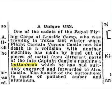 Buttonhook Trench TS June 17 1918